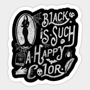 Black Is Such A Happy Color Sticker